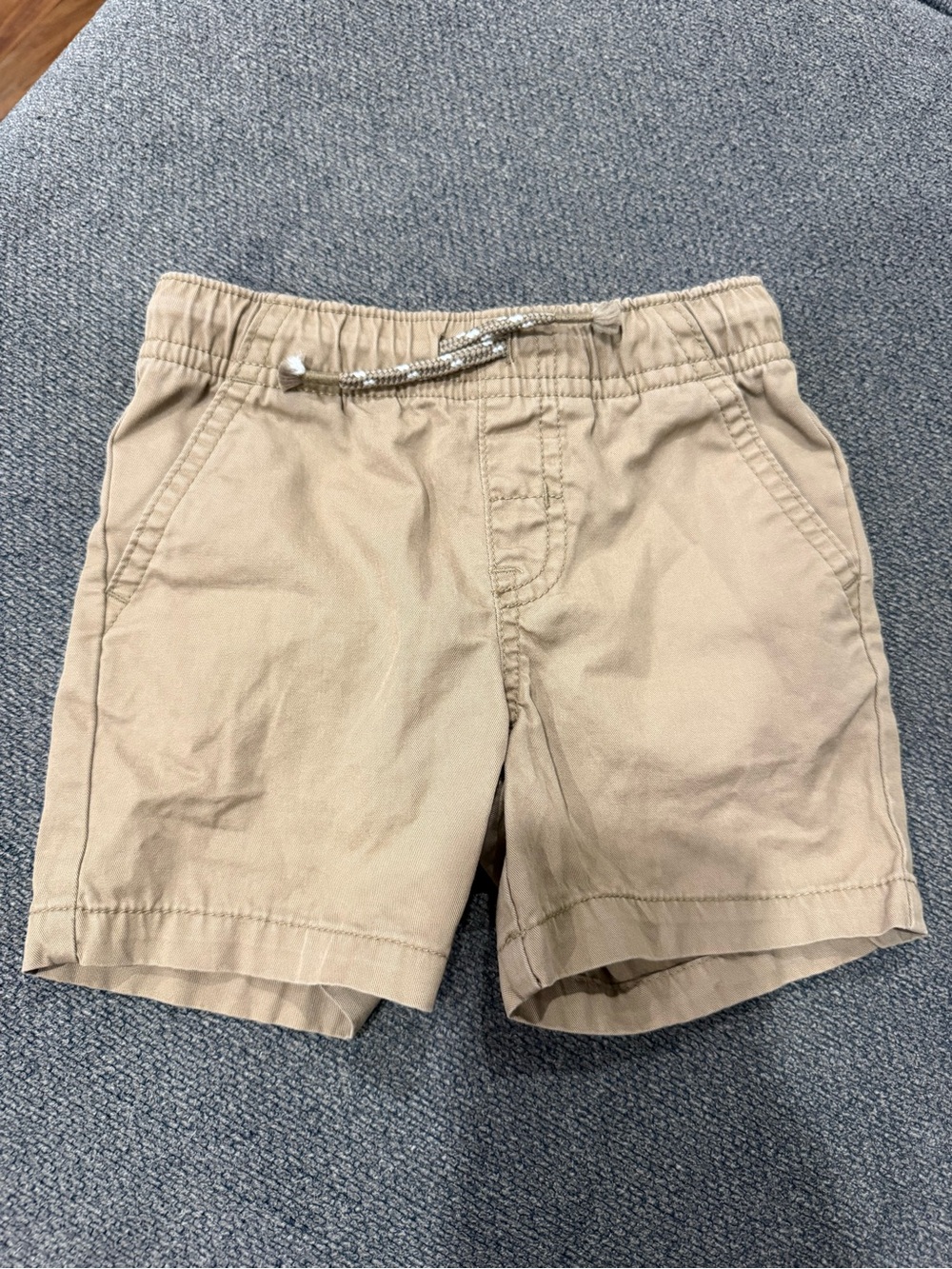 Cat & Jack Khaki Elastic Waist Drawstring Shorts